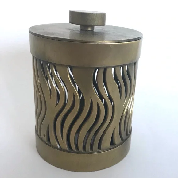 Vintage Mid Century Cartier Brass Candle Holder With Lid - Picture 2 of 8